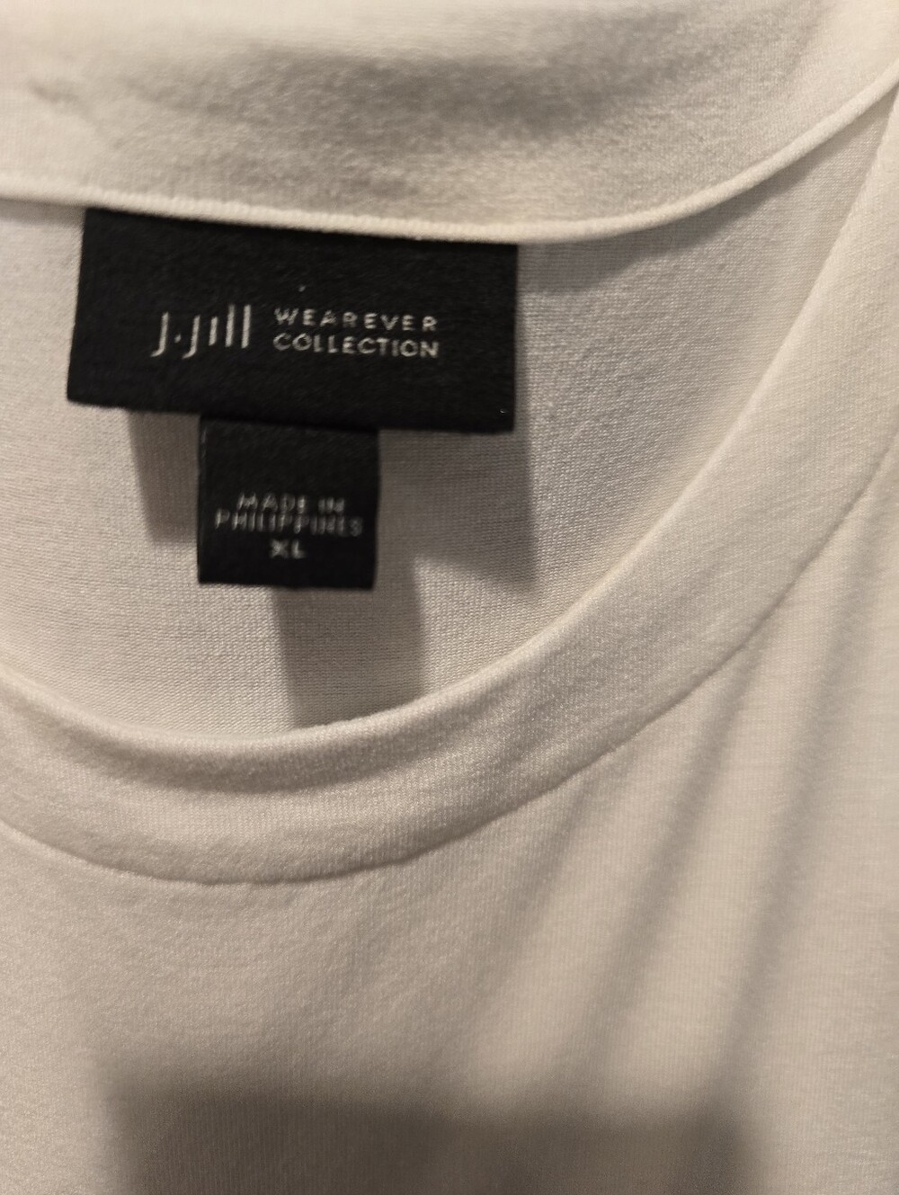 J. Jill White Crewneck Wearever Tee